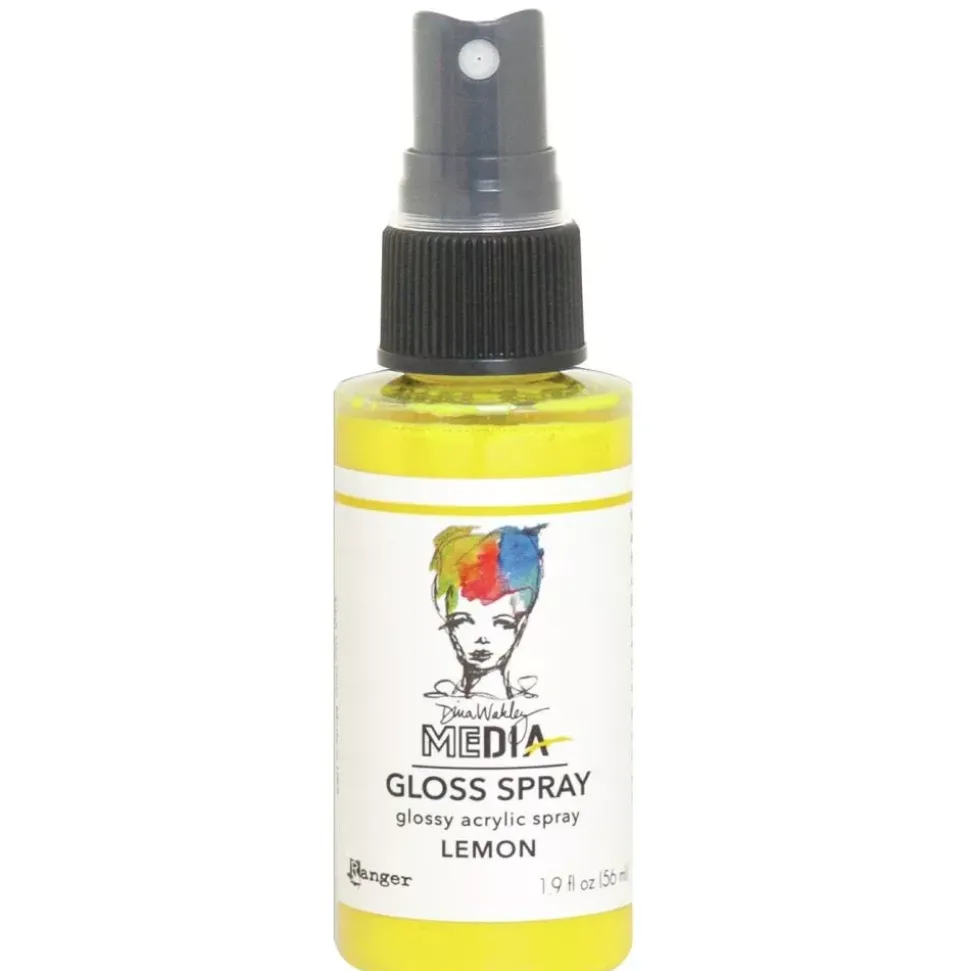 Media Gloss Spray Dina Wakley Lemon Ranger 56ml