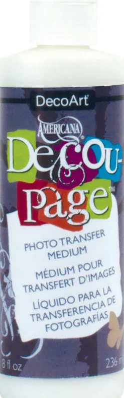 Medium transferencia Photo Transfer Americana Decou-Page Glue DS112 DecoArt 236ml