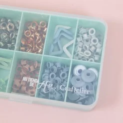 Mini Caja con 10 Compartimentos Turquesa Craftelier