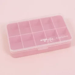 Mini Caja con 10 Compartimentos Rosa Craftelier