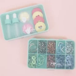 Mini Caja con 10 Compartimentos Rosa Craftelier