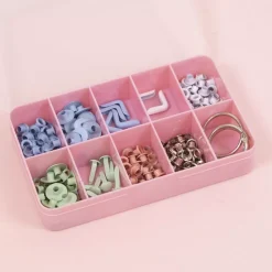Mini Caja con 10 Compartimentos Rosa Craftelier