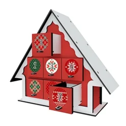 Mini Calendario de Adviento Tiny rojo y blanco Fabrika Decoru