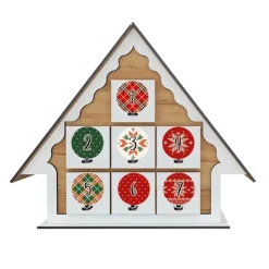 Mini Calendario de Adviento Tiny madera y blanco Fabrika Decoru