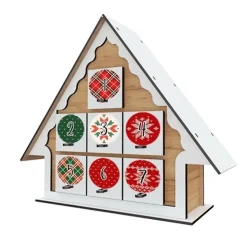 Mini Calendario de Adviento Tiny madera y blanco Fabrika Decoru