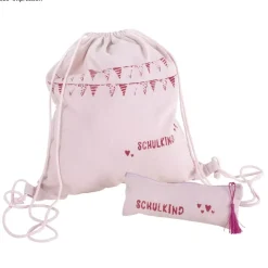 Mochila de cuerdas y estuche Pale Pink