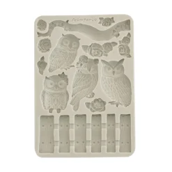 Molde de silicona Búhos The Owl's House Stamperia 15x21cm