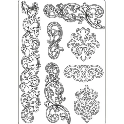 Molde de silicona Borders and Laces Stamperia A6