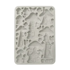 Molde de silicona Casas de setas Romantic Hidden Grove Stamperia A5