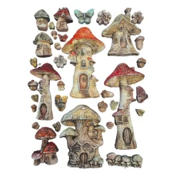 Molde de silicona Casas de setas Romantic Hidden Grove Stamperia A5