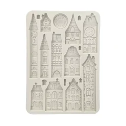 Molde de silicona Casas Romantic Gear Up For Christmas Stamperia A5