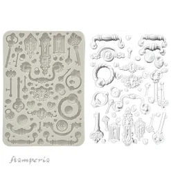 Molde de silicona Cerraduras Romantic Golden Harmony Stamperia