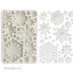 Molde de silicona Copos de nieve Dewdrops Stamperia A5