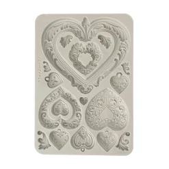 Molde de silicona Corazones Best Sellers Stamperia A5