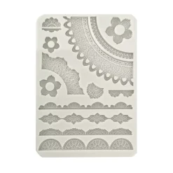 Molde de silicona Encaje y Bordes Secret Diary Stamperia