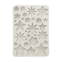 Molde de silicona Estrellas Romantic Gear Up For Christmas Stamperia A5