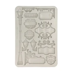 Molde de silicona Farolas y Carteles Art of Travelling Stamperia A5