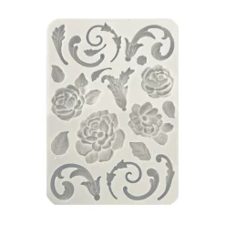 Molde de silicona Flores Brocante Antiques Stamperia