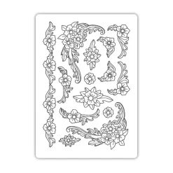 Molde de silicona Flores Precious Stamperia A5