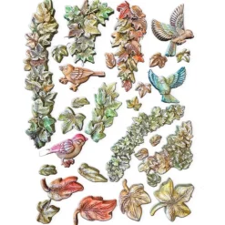 Molde de silicona Hojas House of Roses Stamperia A5