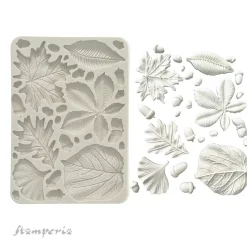 Molde de silicona Hojas y Bellotas Forest Stamperia