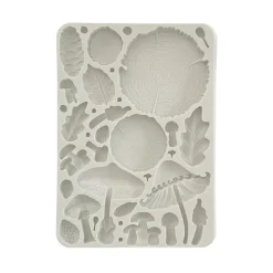 Molde de silicona Madera y Setas Romantic Golden Harmony Stamperia