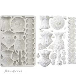 Molde de silicona Maniquís y Corsés Old Lace Stamperia