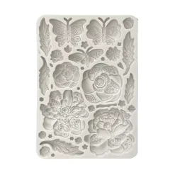 Molde de silicona Mariposas y Flores Old Lace Stamperia