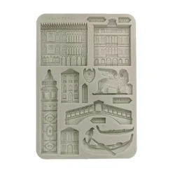 Molde de silicona Monumentos Venice City Of Art Stamperia 15x21cm