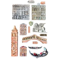 Molde de silicona Monumentos Venice City Of Art Stamperia 15x21cm