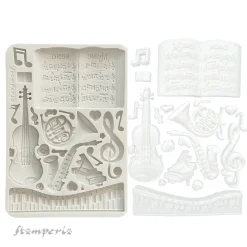 Molde de silicona Music Stamperia A5
