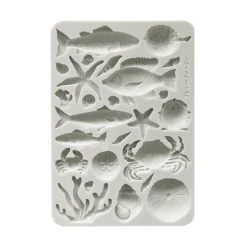 Molde de silicona Peces y Conchas Silent Sea Stamperia A5