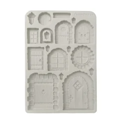 Molde de silicona Puerta y Ventana Romantic Hidden Grove Stamperia A5