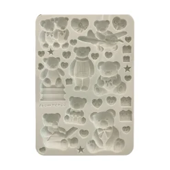 Molde de silicona Teddy Bears The Owl's House Stamperia 15x21cm