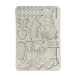 Molde de silicona Tren Art of Travelling Stamperia A5