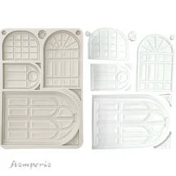 Molde de silicona Ventanas Masquerade Stamperia A5
