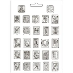 Molde flexible Alfabeto Master of Magic Stamperia 21x29cm