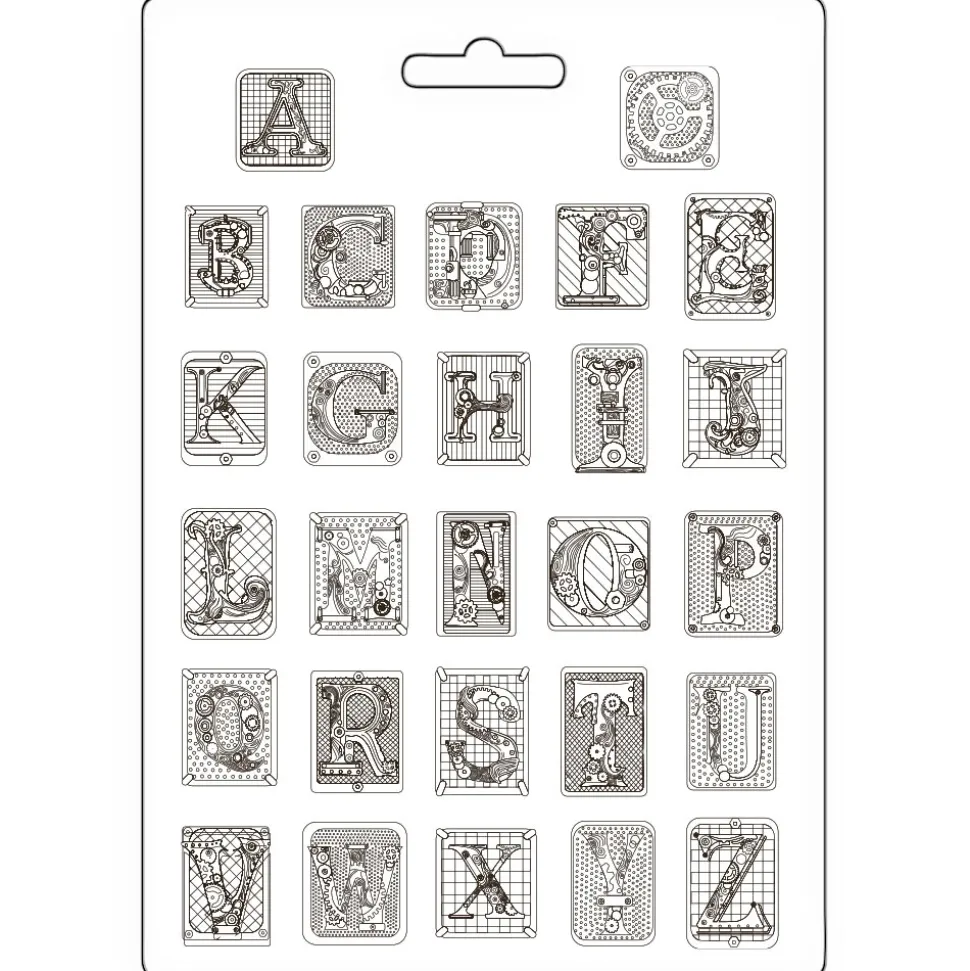 Molde flexible Alfabeto Master of Magic Stamperia 21x29cm