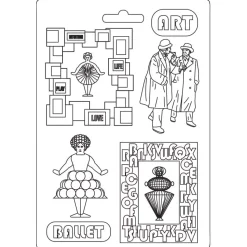 Molde Flexible Art Ballet Bauhaus Stamperia 21x29cm