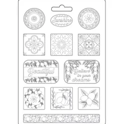 Molde Flexible Baldosas Blue Dream Stamperia 21x29cm