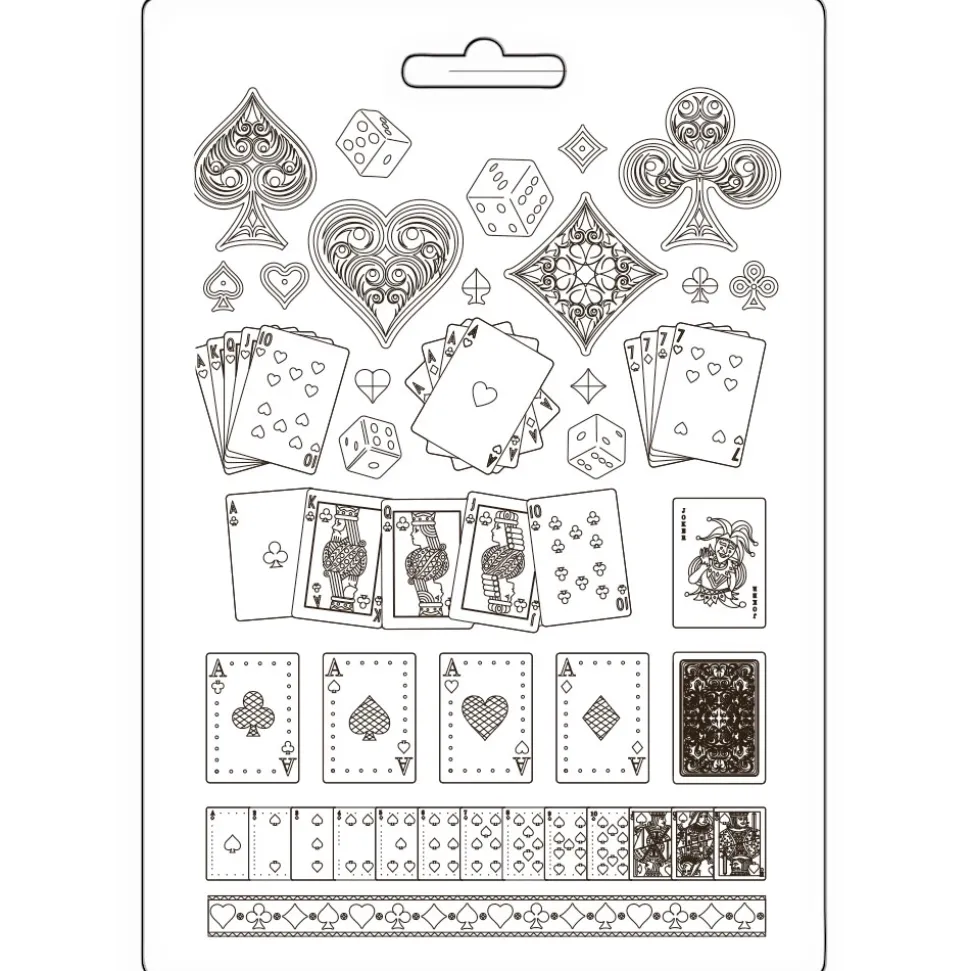 Molde flexible Cartas Master of Magic Stamperia 21x29cm