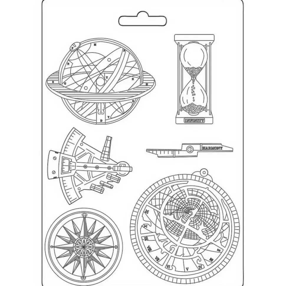 Molde Flexible Compass Cosmos Infinity Stamperia 21x29cm