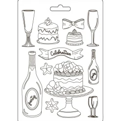 Molde flexible Copas Masquerade Stamperia A5