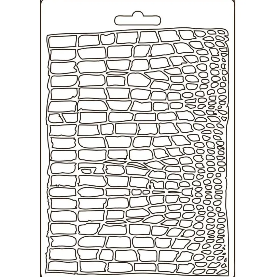 Molde Flexible Crocodile Pattern Savana Stamperia 14x21cm