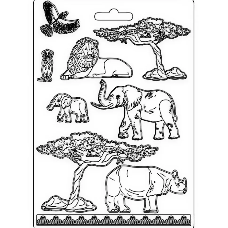 Molde Flexible Elements Savana Stamperia 21x29cm