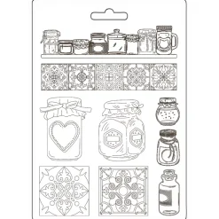 Molde flexible Frascos Romantic Golden Harmony Stamperia 21x29cm