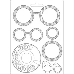 Molde Flexible Goggles Lady Vagabond Lifestyle Stamperia 15x21cm