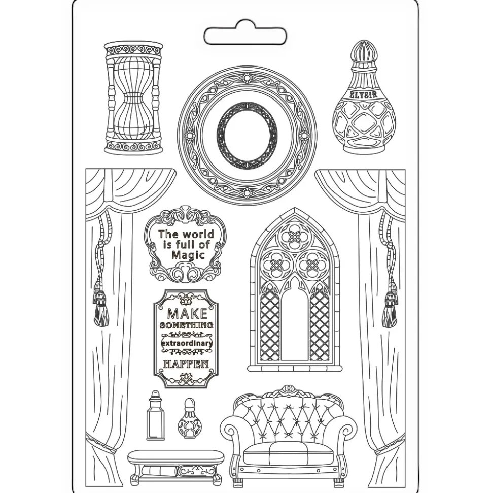 Molde flexible Habitación Master of Magic Stamperia 21x29cm