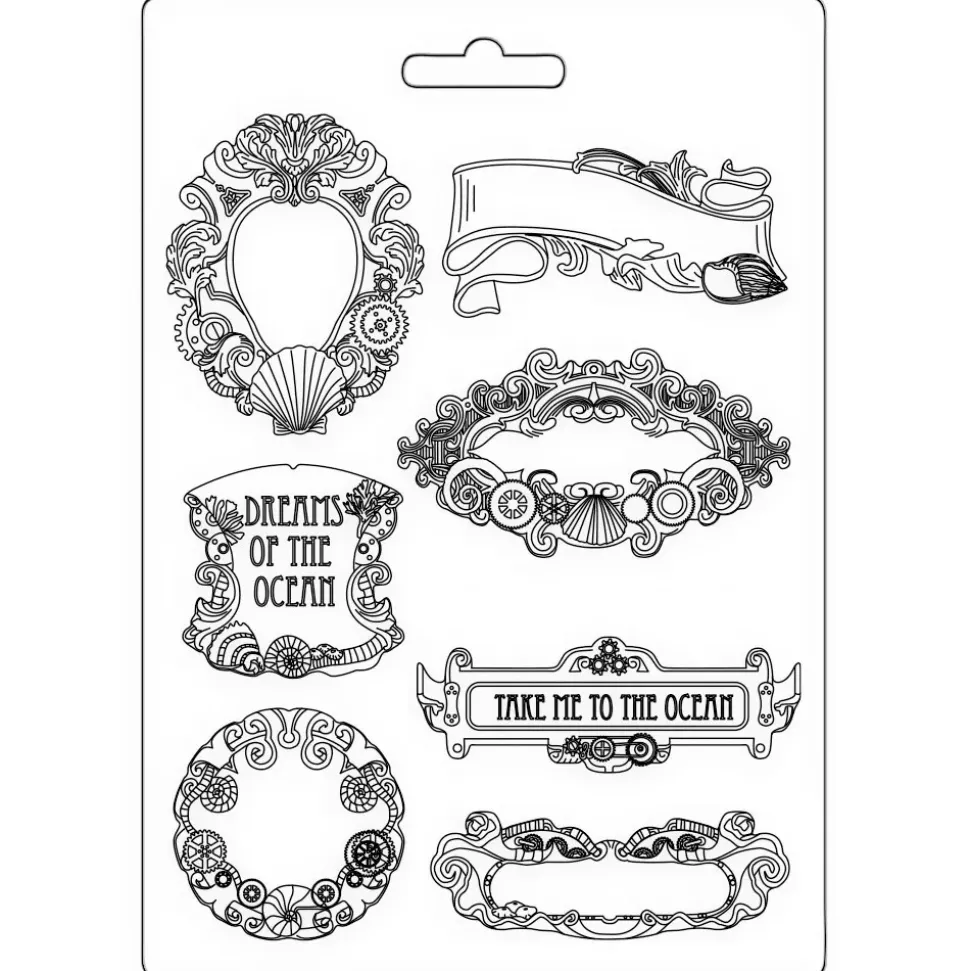 Molde Flexible Labels Songs Of The Sea Stamperia 15x21cm