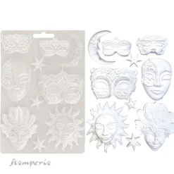Molde flexible Máscaras Masquerade Stamperia 21x29cm
